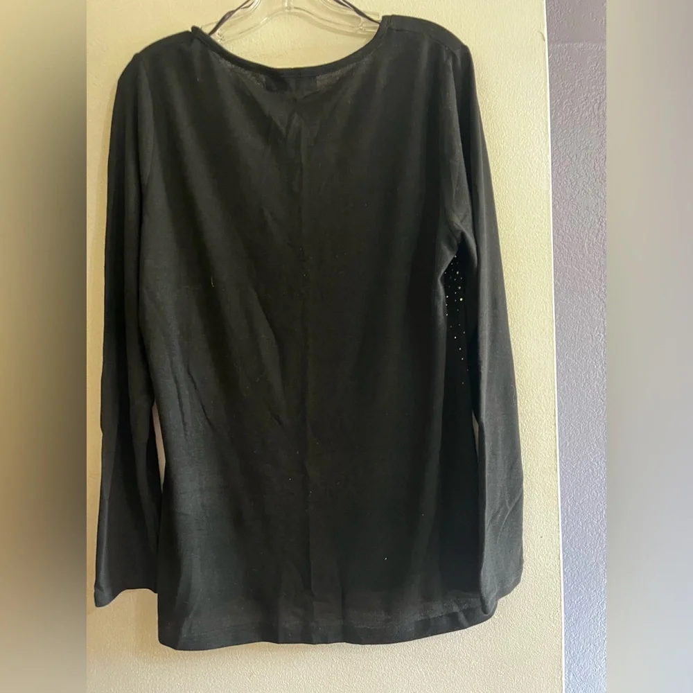 Classic Express XL Sparkle Bling Black Top NWT! - Picture 4 of 4